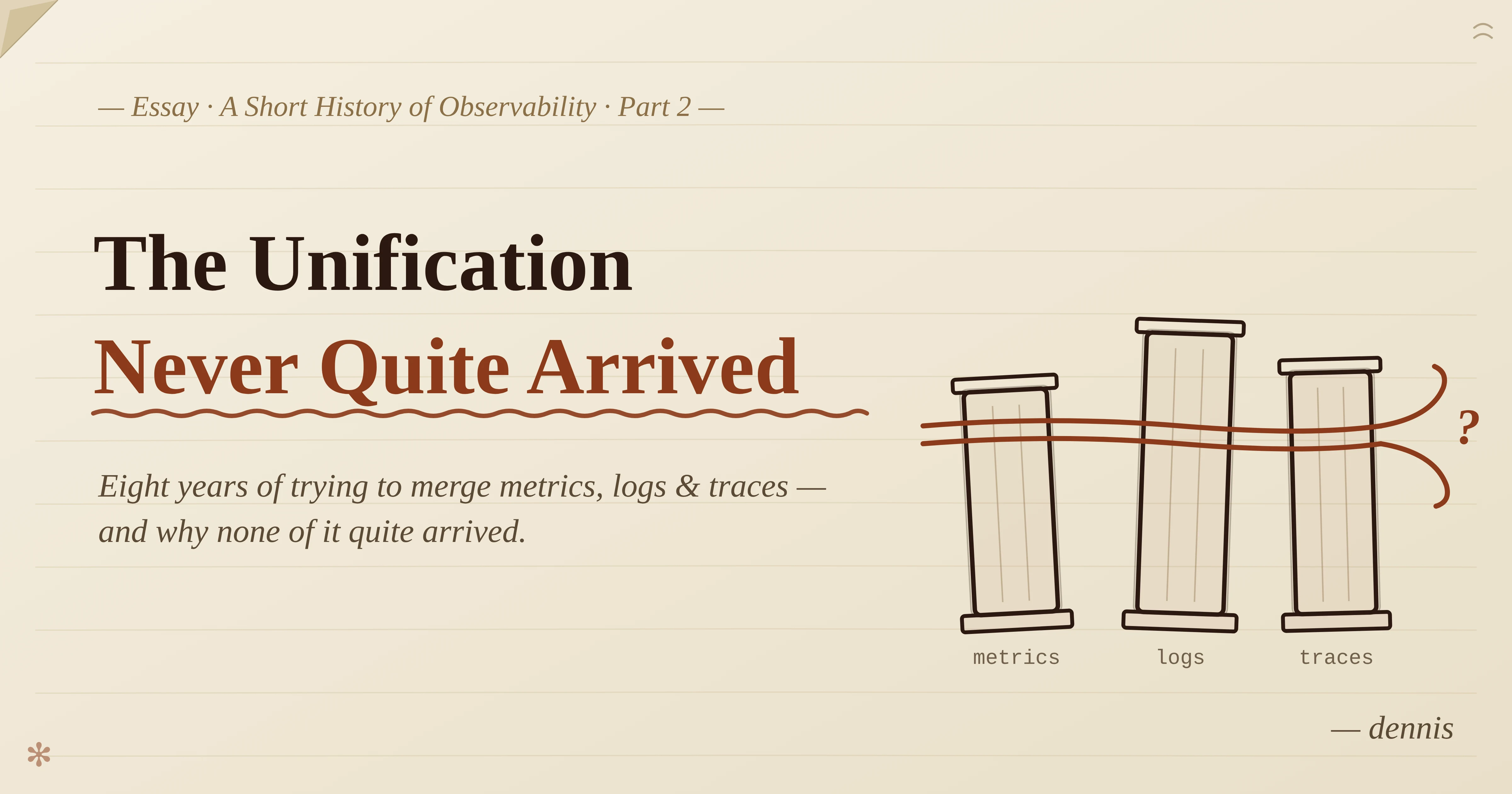 The Three Pillars of Observability: The Unification That Never Quite Arrived